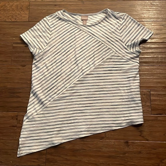 Chico’s Santa Fe Spliced Textured Asymmetrical  Tunic Size 3 - Picture 1 of 8